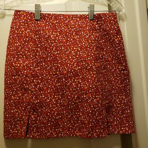ASOS Red Floral Print Mini Skirt Size Small NWOT
